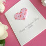 Personalised Cherry Origami Heart Love Card, thumbnail 3 of 8