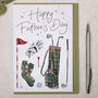 Traditional Golfing Happy Father's Day Greeting Card, thumbnail 1 of 3