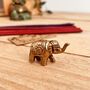 Mini Handmade Brass Elephant Incense Stick Holder, thumbnail 1 of 4