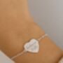 Personalised Heart Charm Bracelet, Sterling Silver 925, Wedding Gift, Baby Gift, Bridesmaid, Friend, thumbnail 2 of 6