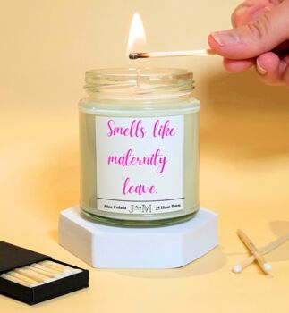 Smells Like Maternity Candle For Colleague Pregnancy Gifts, 3 of 4