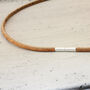 Personalised 3mm Cork Necklace With Sterling Silver Clasp, thumbnail 4 of 8