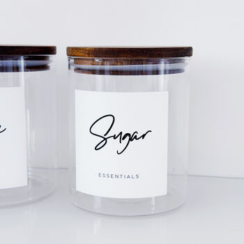 Set Of Tea, Coffee And Sugar Jars With Acacia Lids, 4 of 11
