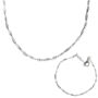 Twisted Beads Silver Chain Necklace And Bracelet Set, thumbnail 5 of 5