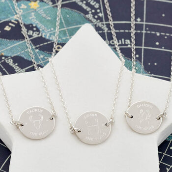 Personalised Zodiac Necklace In Sterling Silver, 4 of 8