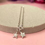 Personalised Sterling Silver Mini Starfish And Initial Star Bracelet, thumbnail 2 of 12