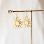 Gold Plated Sun Dangle Earrings, thumbnail 4 of 9