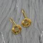 Citrine Earrings: Dangle Drop, Silver Or Gold, November Birthstone, thumbnail 2 of 9