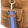 'Drake' Men's Leather Duffle Holdall In Tan Leather, thumbnail 7 of 9