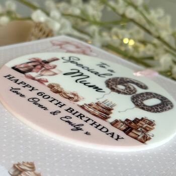 60th Any Age Birthday Keepsake Card Mum, Nanny, Auntie, Sister, 2 of 3