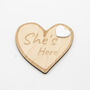 She’s Here Baby Plaque With Heart Accent, thumbnail 4 of 9