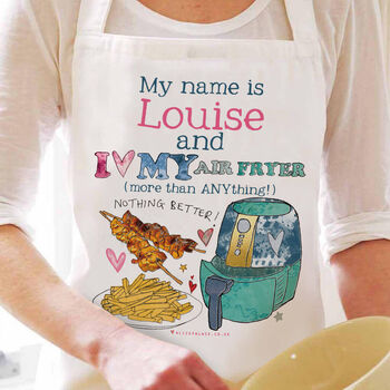 Personalised I Love My Slow Cooker Or Airfryer Apron, 3 of 3