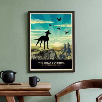 Scenic Greyhound, Whippet Or Lurcher Gift Print, 2 of 8
