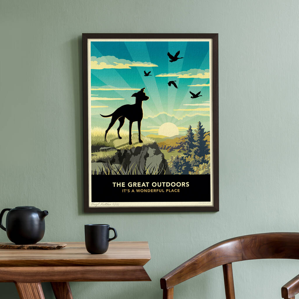 Scenic Greyhound, Whippet Or Lurcher Gift Print, 1 of 8