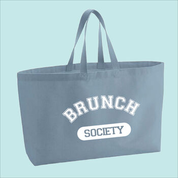 Brunch Society Premium Canvas Oversized Tote Bag, 8 of 10