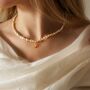 Pearl Choker Necklace With Gold Vermeil Initial Charm, thumbnail 3 of 12