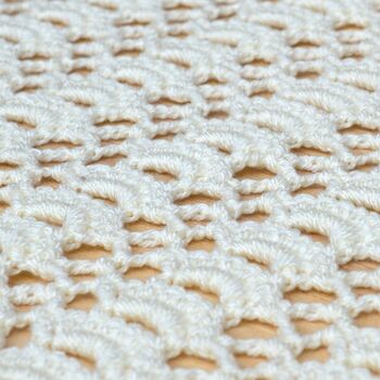Shell Lace Blanket Crochet Kit, 6 of 9