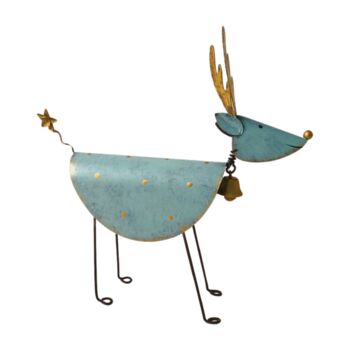 Christmas Metal Reindeer With Bell, 2 of 2