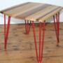 Hairpin Leg Coffee Table Solid Ash Oak Walnut Stripe, thumbnail 10 of 10