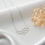 Honeycomb Necklace In Sterling Silver, thumbnail 4 of 8