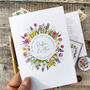 Spring Flowers Folded Wedding Invitation Suite, thumbnail 3 of 9