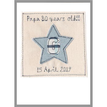 Personalised Initial Star Birthday Card For Him, 9 of 12