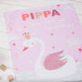 Personalised Swan Baby Blanket, thumbnail 3 of 3