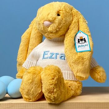 Personalised Jellycat Bashful Bunny In Bright Colours, 2 of 8
