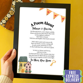 Personalised New Home Gift Print Of Special Poem, 2 of 4