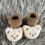 Brown Teddy Bear Baby Socks, thumbnail 3 of 10