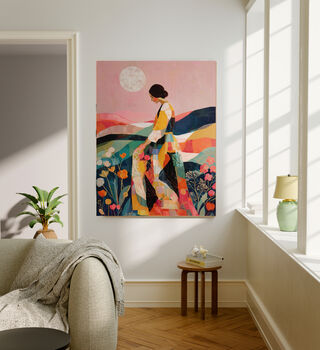 Female Colourful Landscape Portrait Art Print, 2 of 4