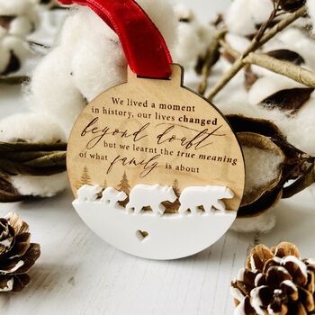 2021 Poem Keepsake Family Polar Bear Family Decoration By Design by Eleven