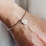 Sterling Silver And Rose Gold Beads Lucky Star Bracelet, thumbnail 1 of 3