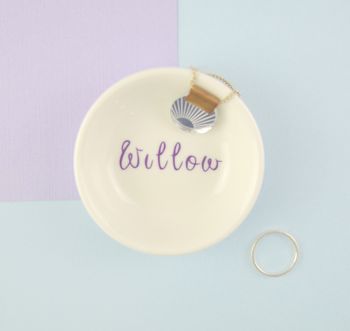 Personalised Porcelain Ring Dish Or Trinket Bowl, 3 of 8