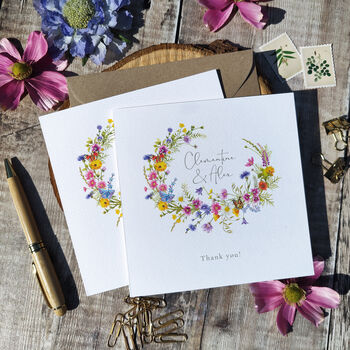 Personalised Wildflower Thank You Cards, 3 of 9