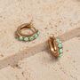 Moon Yellow Opal And Gold Vermeil Huggie Hoops, thumbnail 1 of 6