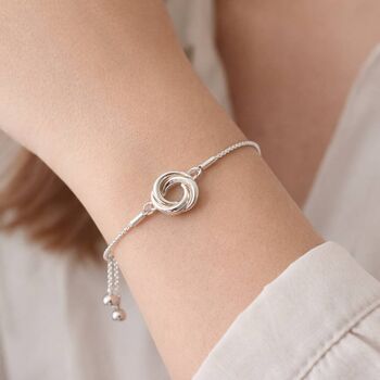 Sisters Forever Linked Drawstring Bracelet, 3 of 5