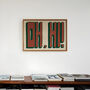 Oh Hi Horizontal Retro Wall Art Print, thumbnail 4 of 10