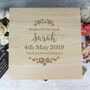 Personalised Floral Mother Of The Bride Engraved Keepsake Box, thumbnail 1 of 3