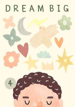 Boy Personalised Dream Big Print, 6 of 8