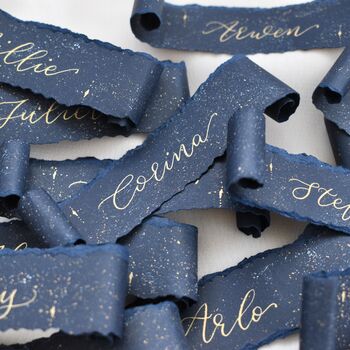 Personalised Celestial Wedding Place Name Card, 3 of 8