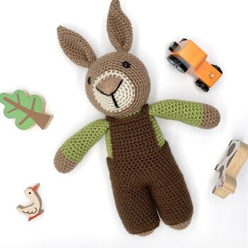 Handmade Dungaree Rabbit Toy, 3 of 3