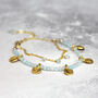 Layered Aquamarine Charm Bracelet, thumbnail 2 of 11
