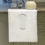 Personalised Wedding Typography White Tea Towel, thumbnail 3 of 4