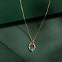Real Turquoise Gold Vermeil Plated Eternity Necklace, thumbnail 2 of 8
