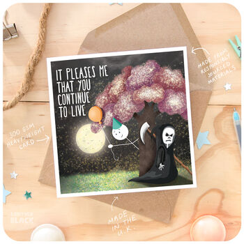 Reaper Fun Birthday Card Mum Dad Brother Sister Friend, 2 of 6