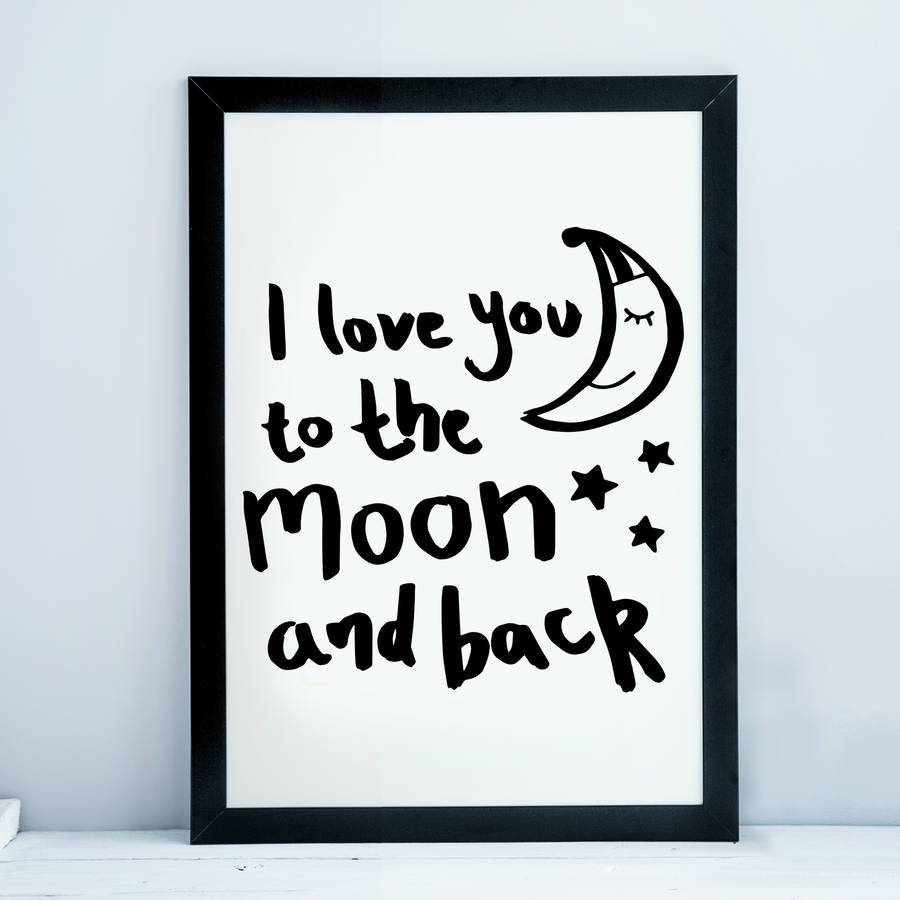 I Love You Monochrome Art Print By Homegrown Print Co 