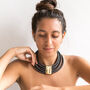 The Egyptian Gold, Silver Or Black Statement Necklace, thumbnail 1 of 10