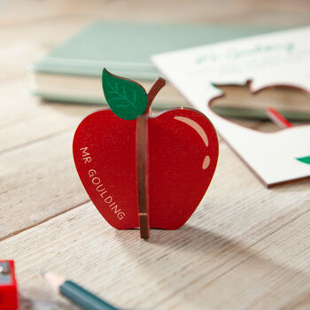Pop Out Apple Thank You Teacher Postcard, 2 of 3