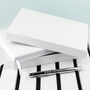 Engraved White Leather Wedding Guest Book, thumbnail 7 of 12